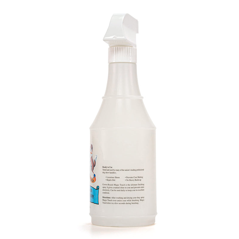 Crown Royale Magic Touch Formula 3 Pet Grooming Spray Ready-to-Use, No Heavy Build-Up, Finishing Spray, Prevents Coat Matting, Formulated with Conditioners, Made in USA, 16 oz