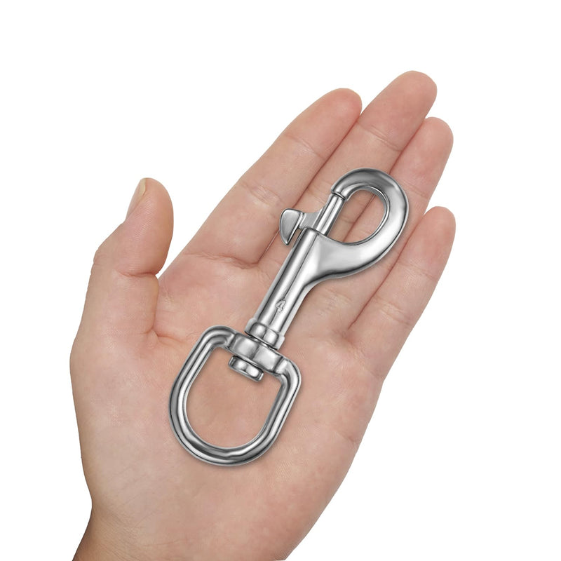 Heavy-Duty Swivel Eye Bolt Snap Hooks 3.58 Inch, Bolt Snaps of Metal, 316 Stainless Steel Single Ended Clips(4 Pcs)