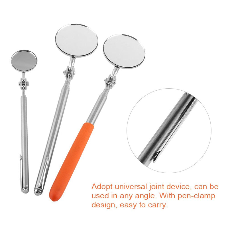 Telescopic Inspection Mirror, Machine Tool Inspection Mirrors 360 Rotation for Mechanics Cars(50×600mm Grip Cover) 50*600mm Grip Cover