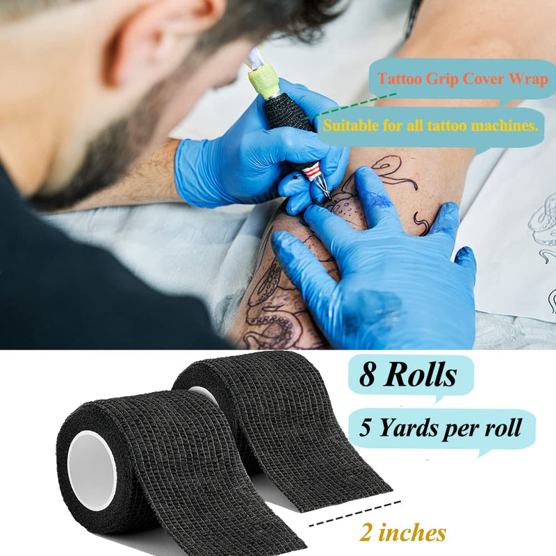 Self Adhesive Bandage Wrap,1 Inch 5 Yards 16 Pack Blue Elastic Flexible Cohesive Bandages, Vet Wrap Tattoo Sports Tape Bulk for First Aid Supplies (Blue) 1 Inch Blue Vet Wrap (16 Pack)