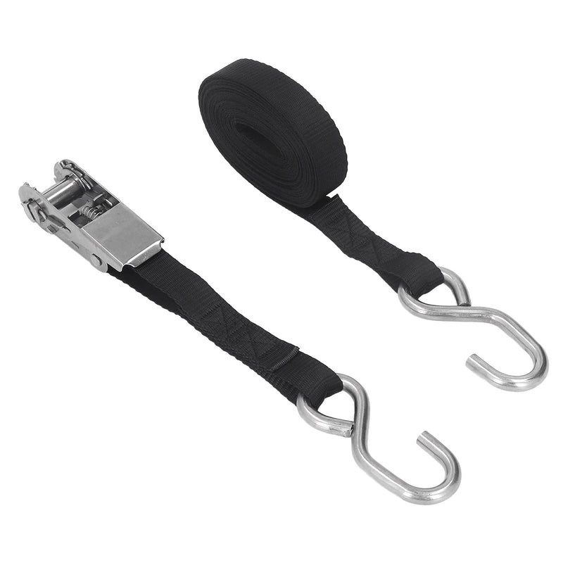 Ratcheting Securing Straps, Ratchet Straps Rust Proof 2PCS Powerful Tension Sturdy Construction High Toughness for Trailer (5m / 16.4ft) 5m / 16.4ft