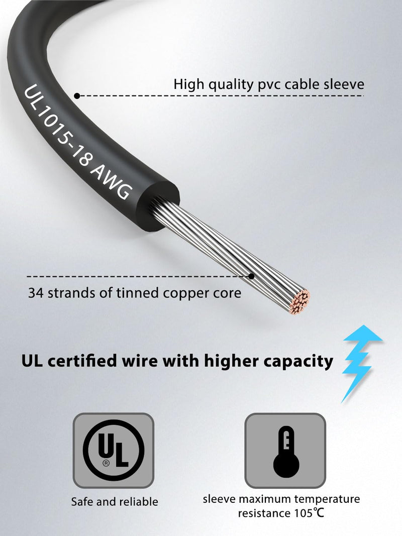 12pcs/20in. Alligator Clips Electrical with Wires UL1015/18AWG, 6 Colors Jumper Test Leads Set, 1.77in. Clips Soldered with Wires- EDGELEC 20 inch (50cm) 12pcs