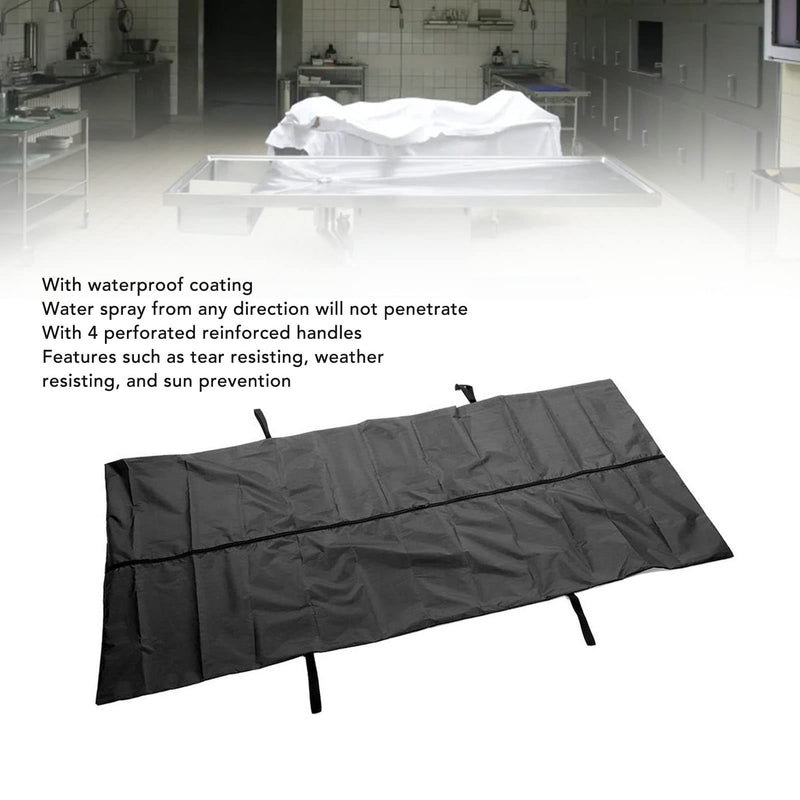 Black Emergency Cadaver Body Bag, Funeral Supplies Cadaver Bag, Oxford Cloth Storage Bag for Feral Transport(10 * 60CM) 150*60CM