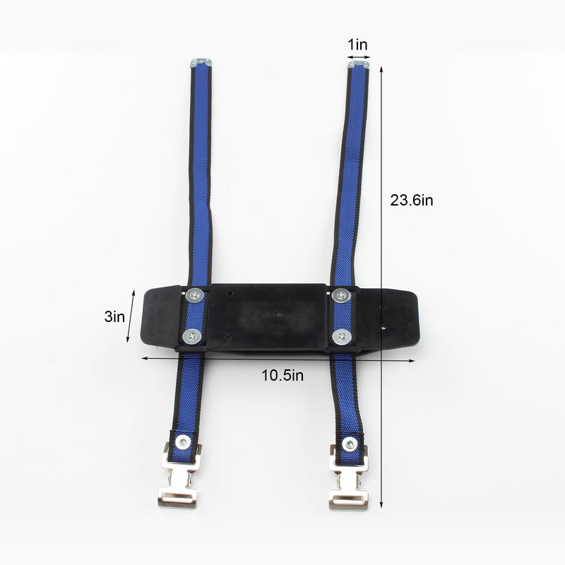 Stilt Sole Foot Plate Pedal Replacement Kits for Drywall, Pair of Plastic Drywall Stilts Accessories Fixed Foot Pedal, Universal Heel Plates with Straps for Painting, Plastering, Construction