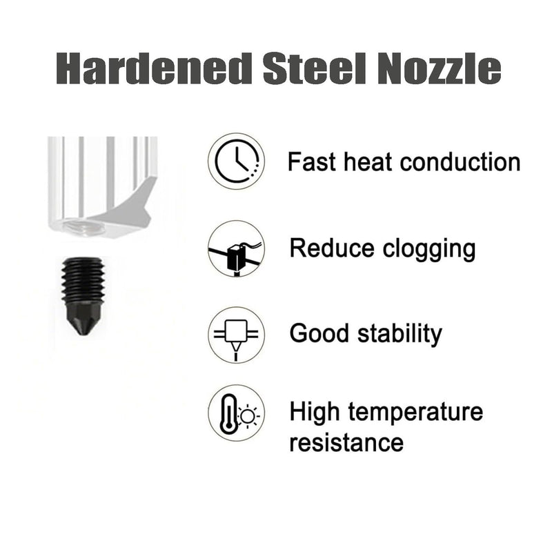 HICTOP Hotend for Bambu Lab H2D 3D Printers Bambu lab H2S/P2S/H2D/H2D Laser/A1/A1 Mini Hotend with a 0.4mm Hardened Steel Nozzle and Silicone Cover (2, 0.4mm) 2