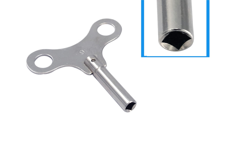 Nickel Plated Solid Brass Made Key for Clock Winding Mechanical Clock Crank Winder Key Tool (Key No. 11-5mm I.D.) Key No. 11-5mm I.D.