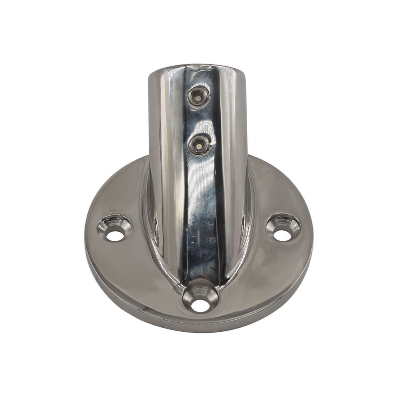 Boat Railing Fittings Deck Hardware 316 Stainless Steel Tube Base Rod Flange Holder (Pack of 2) 1 Inch