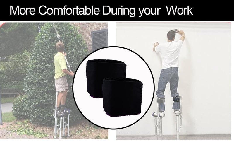 Drywall Stilt Straps, Adjustable Stilt Leg Straps for Relieve Pressure, Drywall Stilts Parts Foot Straps, Wider Padded Straps Compatible with Various Drywall Stilts