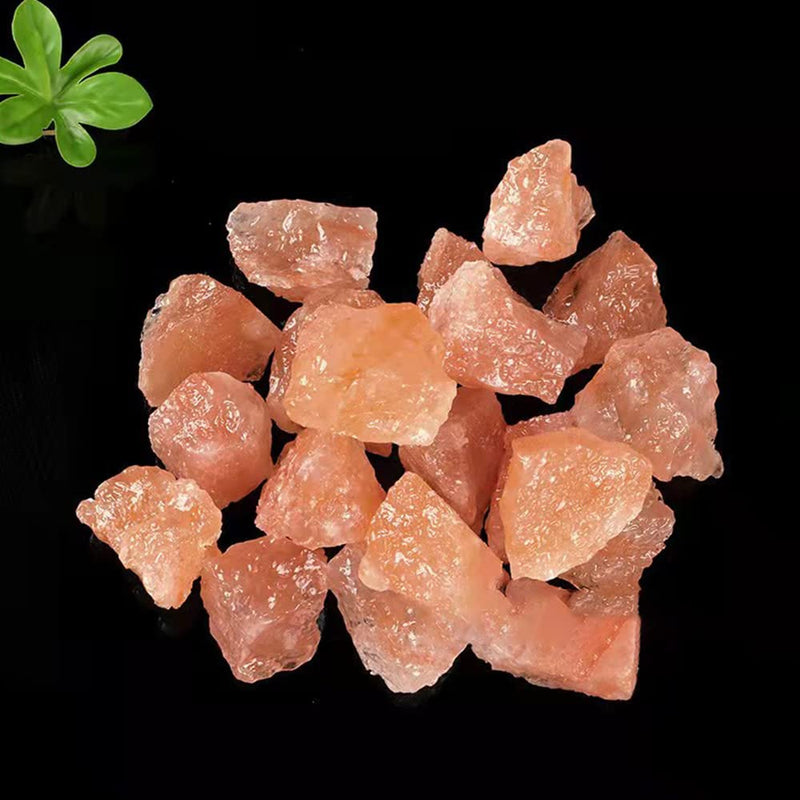 1.18 to 1.97 Inches Himalayan Pink Crystal Salt Stones, 0.22 Pounds Himalayan Pink Salt Chunks for Salt Rock Lamp,Salt Bowl,and Decorations M33, Orange