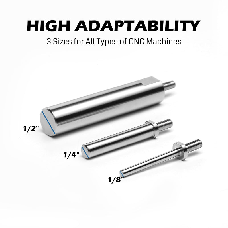 Genmitsu CNC Milling Machine Tramming Tool, Pro Calibration System with 1/2", 1/4", 1/8" Shank and 0.001" Precision Indicators, Ideal for Squaring, Leveling, and Machine Calibration