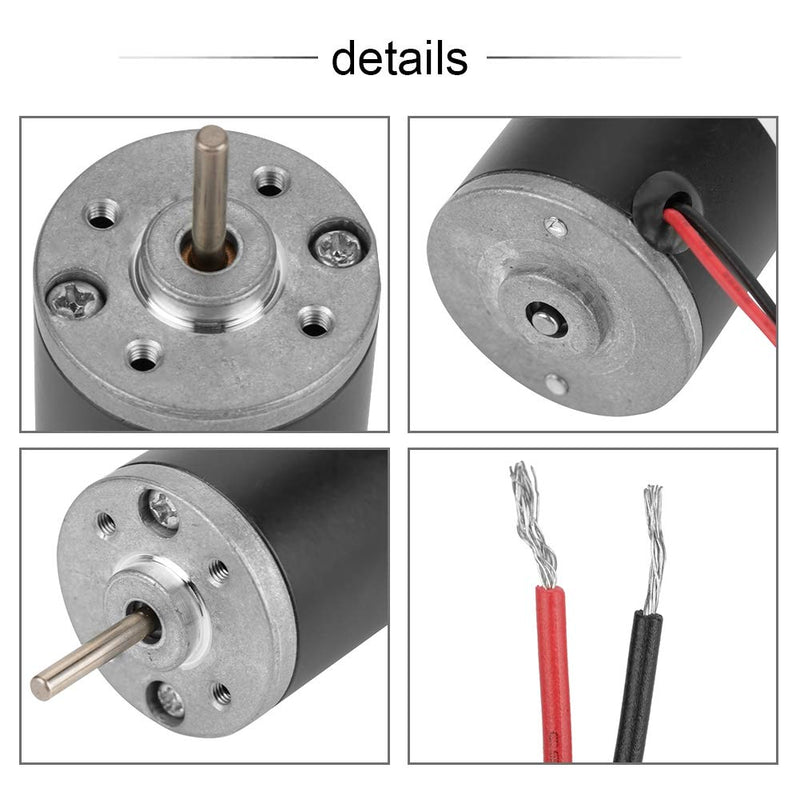 31ZY Permanent Magnet Motor, 6V/12V/24V 3500-8000RPM Permanent Magnet DC Motor Electric Brushed Motor CW/CCW (12V 8000RPM) 12V 8000RPM
