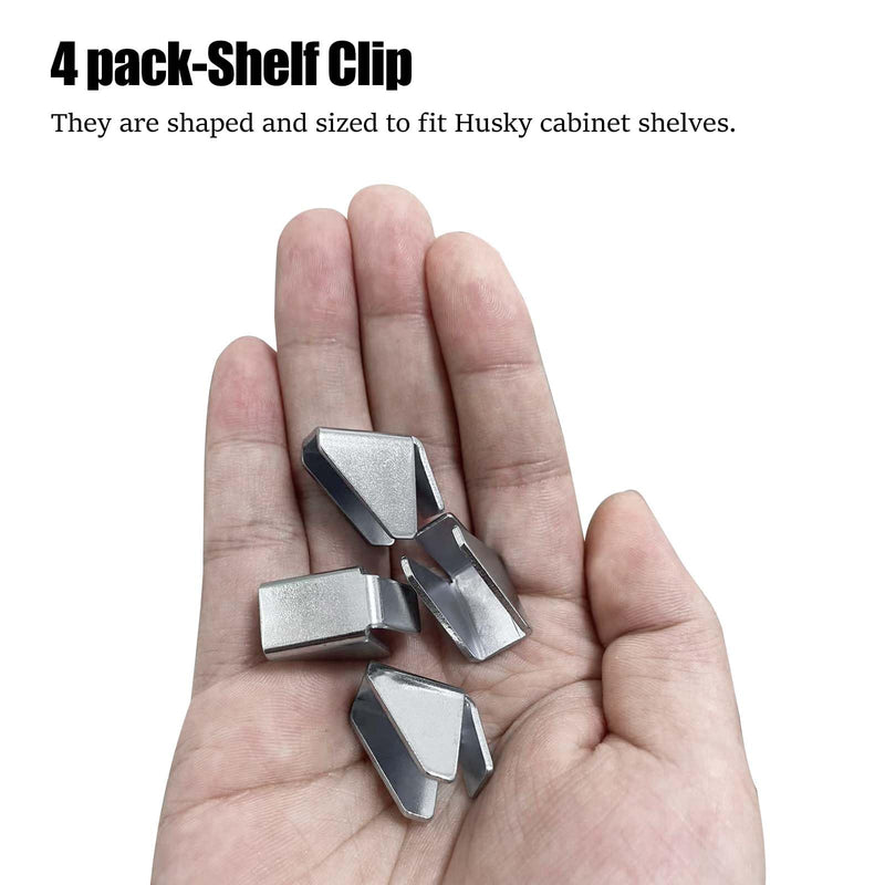 8 Pieces-Removable Metal Shelf Support Clips Inside Storage CabinetShelf Clip Bracket Replacement for Husky Garage Cabinets