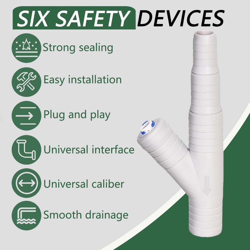 Dishwasher Drain Hose Adapter Kit - With 3/8-inch Quick Connect Fitting | ro drain line adapter for a Water Filter and 7/8-inch Fitting for a Dishwasher No Drilling Required, Compatible with WP164020 3/8 Inch