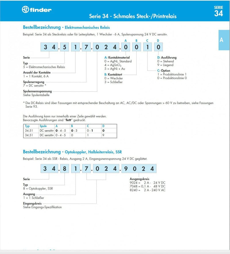 Finder 34.51.7.012.0010 SPDT 6A, 12V DC Coil, AgNi Contact, Slim Electromechanical PCB Relay