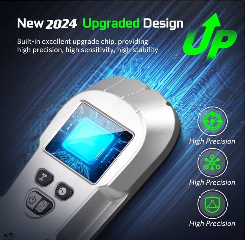 Stud Finder Wall Scanner Detector - Stud Wall Detector 6 in 1 Scanner Sensor Beam Finder with Upgraded Smart Sensor HD LCD Display for The Center and Edge of Wood, AC Wire, Metal and Studs Detection