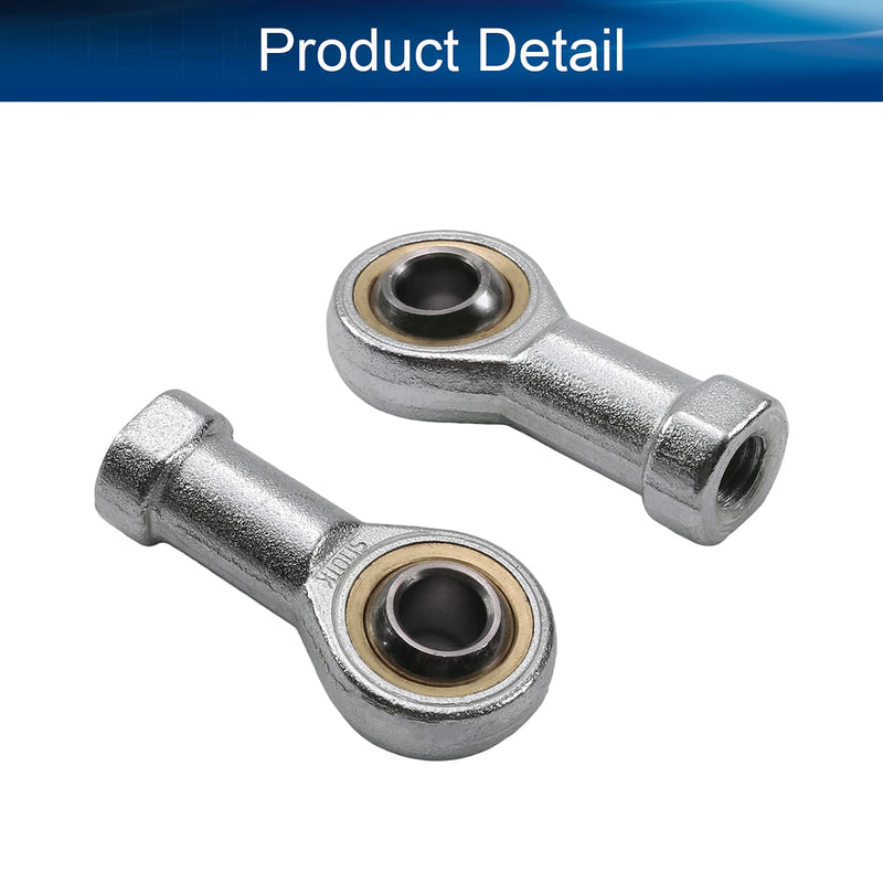 Bettomshin 2Pcs SI10T/K M10 Rod End Ball Bearing 10mm Fisheye Female Thread Connector Joint Bearing Right Hand Rod End Bearing