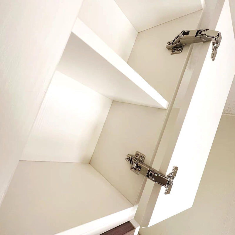 Cabinet Hinges-2Pack 180 Degree Lazy Susan Cabinet Door Hinge Frameless﻿(Full Overlay) Stainless Soft Close Cabinet Door Hinges with Mounting Screws and Repair Plate