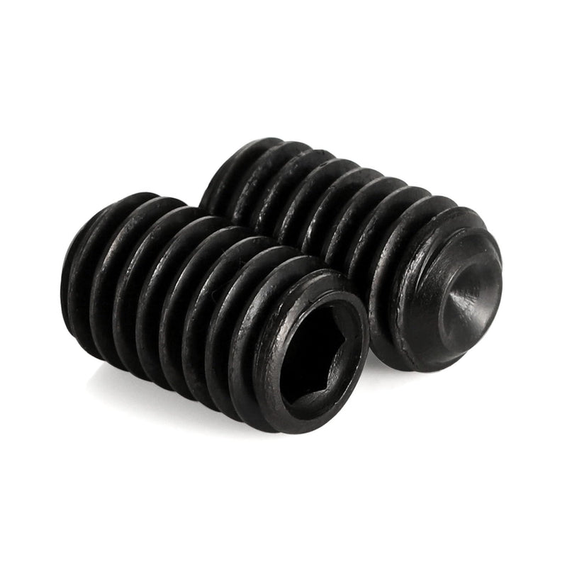 50 PCS #10-32 x 3/8" Set Screws, Internal Hex Head Allen Drive Cup Point Screws with Hex Key Wrench, Black 10.9 Alloy Steel #10-32 x 3/8" Black 10.9 Steel