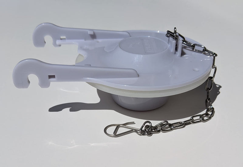Lowe's AquaSource UPDATED Hard Plastic OEM / Original Flapper for 1.28gpf Single Flush Toilets - including Henshaw, Colby, Lyndsay, Rutherford, 12293, 98923 (Packaging: Standard Clamshell) Packaging: Plastic Clamshell