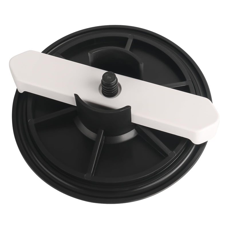 Hoffen Boat Hatch, 8" Round Deck Plate Non Slip Inspection Hatch w/Detachable Cover No Screws Installation for Marine Boat Yacht RV Trailer Black 1