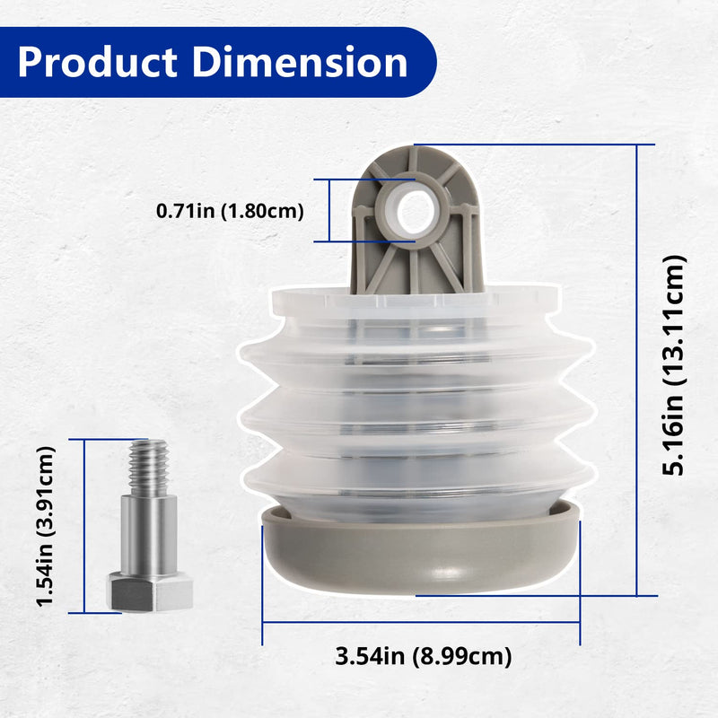 385230980 Pump Bellow Kit Toilet Pump Bellows S/T Pump Kit for Dometic/Sealand VG & VHT Series, Vacuflush S, J, T Series Discharge Pump, Including Bushing and Bolt