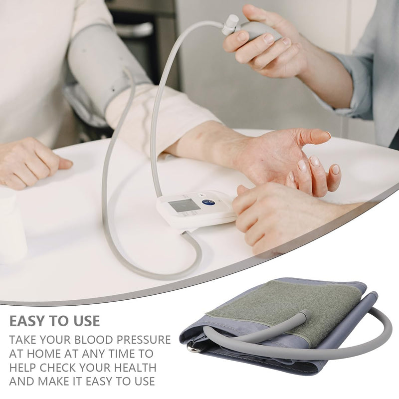 Blood Pressure Cuff Blood Pressure Machine Cuff,Sphygmomanometer Cuff Replacement Accessories,No Bp Machine,22-32cm (Silver Grey) Silver Grey