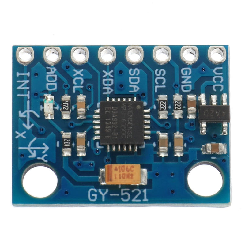1pcs MPU-6050 GY-521 MPU6050 3 Axis Accelerometer Module 6 DOF Gyroscope Sensor Module 16 Bit AD Converter Data Output IIC I2C for Arduino 1PCS