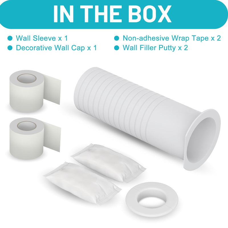 Mini Split Cover Wall Sleeve for AC Line Set, Line Set Covers for Outside Units, Mini Split Line Set Cover for Air Conditioning Systems, AC Sleeve Through The Wall, Pipe Accessories