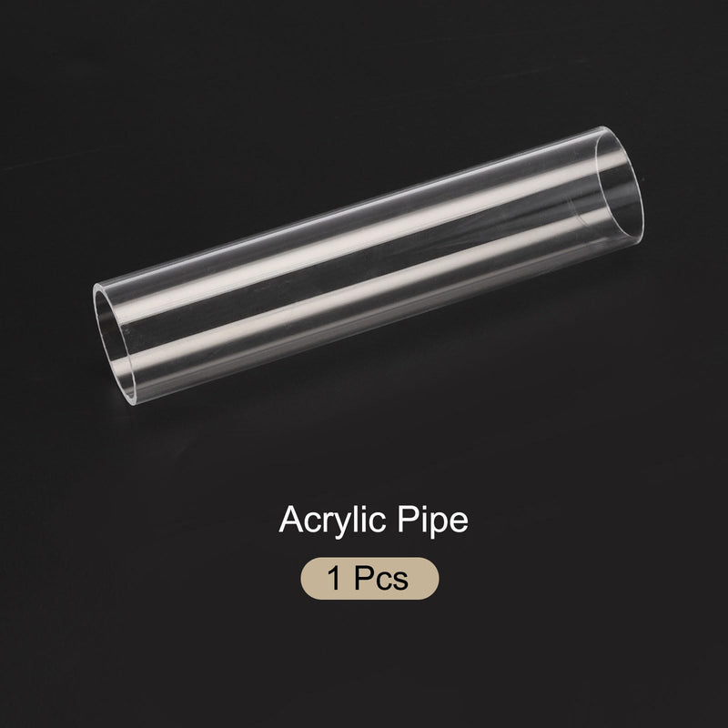 6" Clear Plastic Rigid Pipe 31mm x 35mm(1 1/4" x 1 3/8") Acrylic Tube Round Polycarbonate Tubing, [for Plumbing, Hydraulics, Aquarium, DIY] 1 1/4" x 1 3/8"