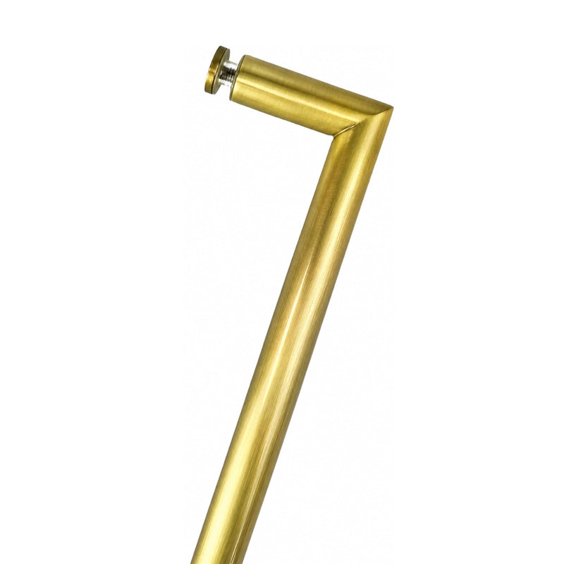 18-Inch Center-to-Center Satin Brass Shower Door Towel Bar