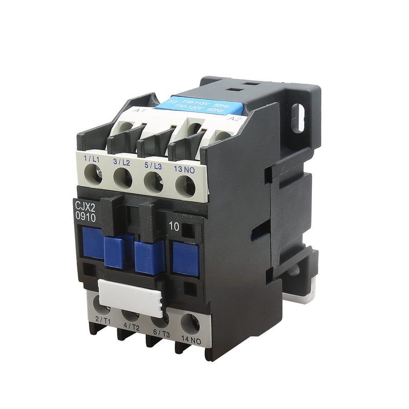 AC Contactor CJX2-0910 Coil 110V 9A 50/60Hz 3 Phase 1NO (Normally Open) Motor Contactor CJX2-0910, 110V