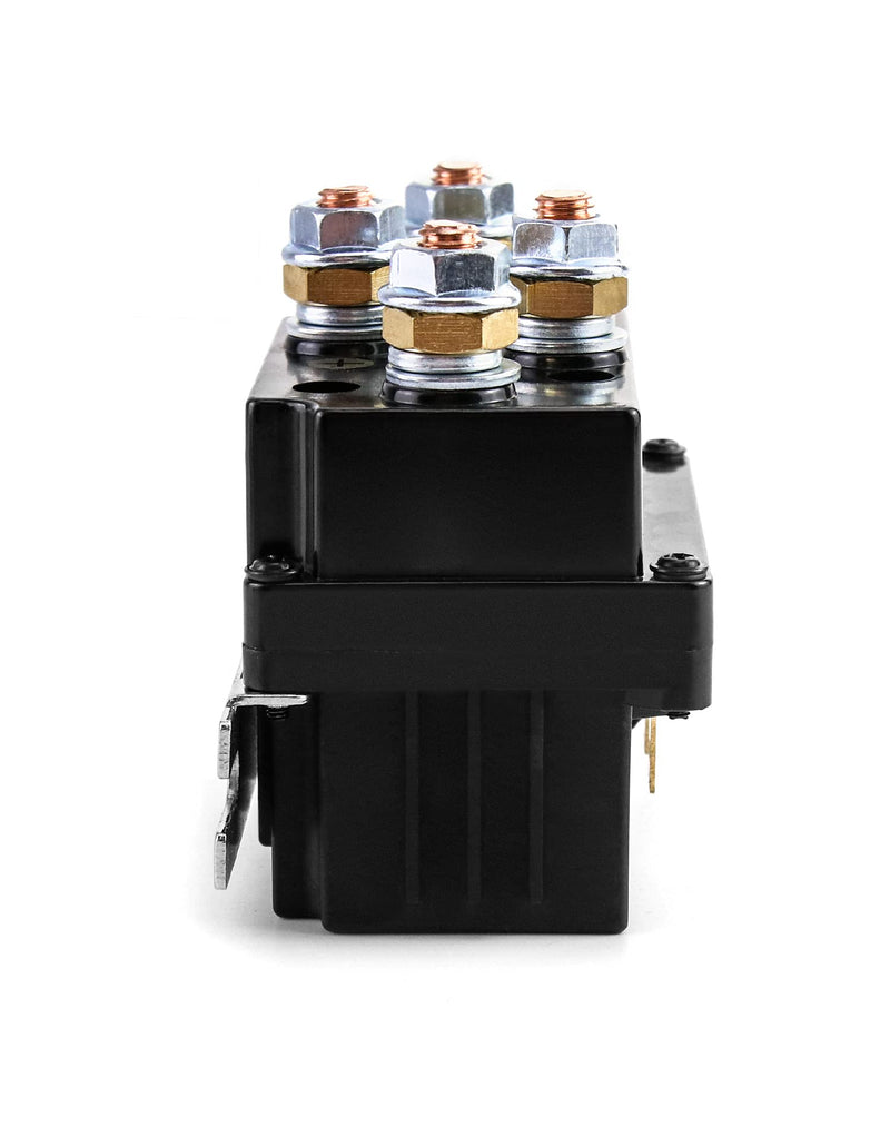 QWORK Solenoid Relay, 12V 500A Winch Relay Solenoid Replacement Contactor for 8000-15000lb ATV UT Winch Control