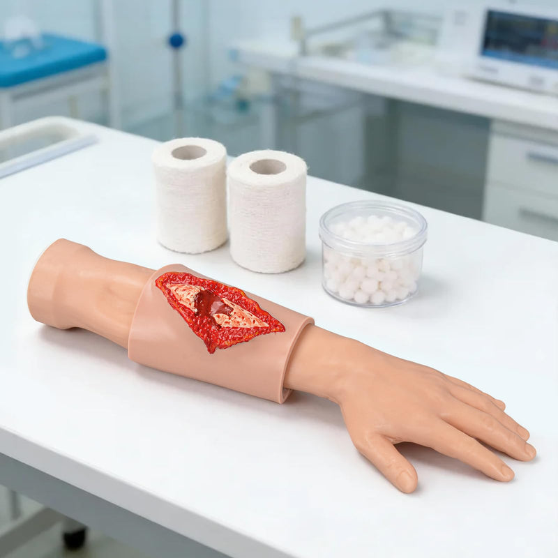 Wound Packing Trainer, Wearable Fracture Bleed Control Model | Wearable Design for Repeated Stabilizing, Covering, and Bandaging Practice