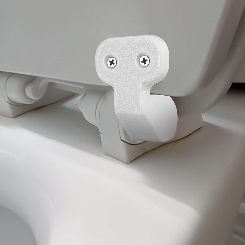 Replacement for Toilet Seat Hinges Compatible with Bemis/NextStep2 – Toilet Seat Hinge Bracket, Easy No-Tool Installation 2-Pack (White) White