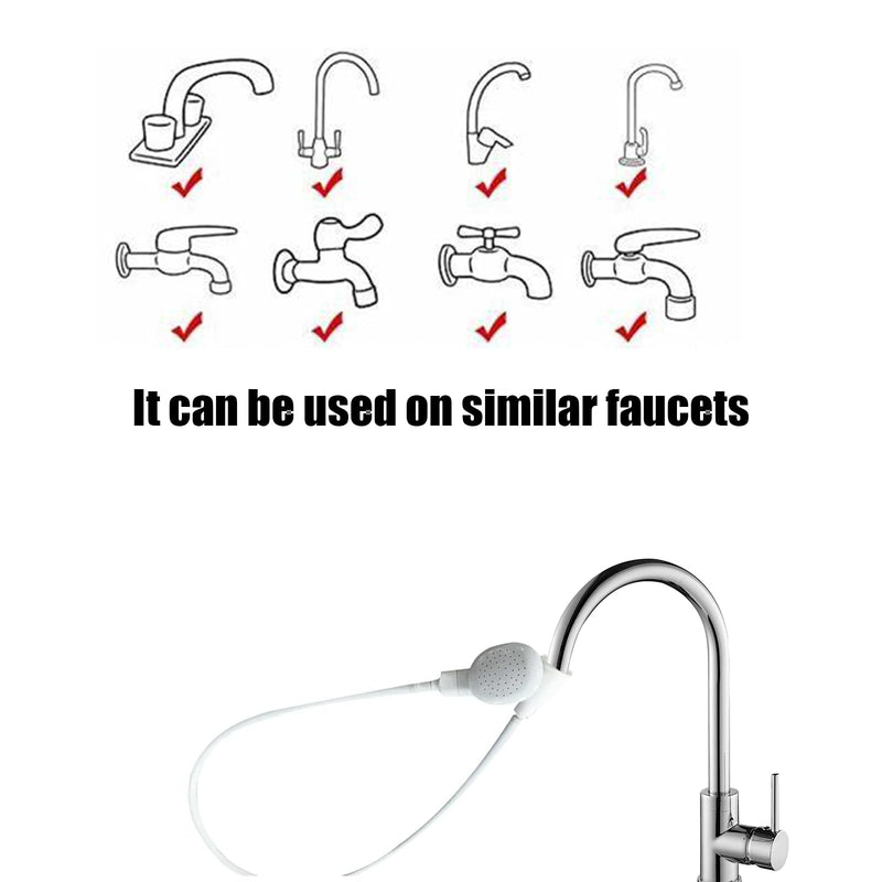 9.84FT Sink Spray Hose,Portable Sink Hose Faucet Sprayer, Shampoo Sprayer Handheld Hose Faucet Shower Head Spray Hose for Bathing Baby,Pets,Washing Hair,Rinsing Vegetables 9.84FT