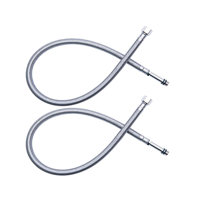Faucet Supply Lines Connector Stainless Steel Braided Supply Hose 3/8-Inch Female Compression Thread x M10 Male Connector, 24-Inch Long x 2 Pcs (1 Pair) 24"Faucet Hose Braided Supply Hose 3/8-Inch Female x M10 Male Connector Chrome