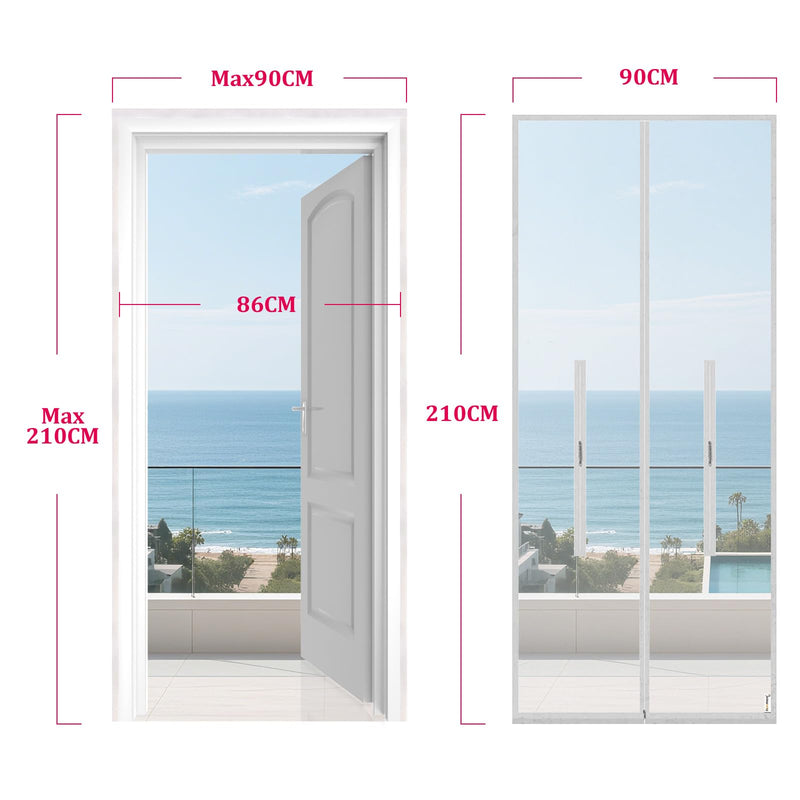 HOOMEE 36x83 Inch Zipper Screen Door Seal for Portable Air Conditioner and Tumble Dryer– Works with Mobile Air Conditioning