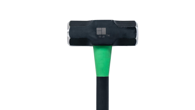 Hooyman Sledge and Club Hammer with Heavy Duty Construction, Ergonomic No-Slip H-Grip Handle, Fiberglass Core, High Strength Steel for Construction, Gardening, Land Management, Yard Work, and Outdoors 16lb Sledge Hammer