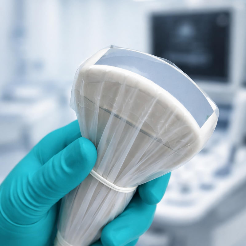 MEDISS Ultrasound Probe Cover, 5.5" x 48", Sterile Disposable Latex-Free, Individually Packaged (5 Covers)