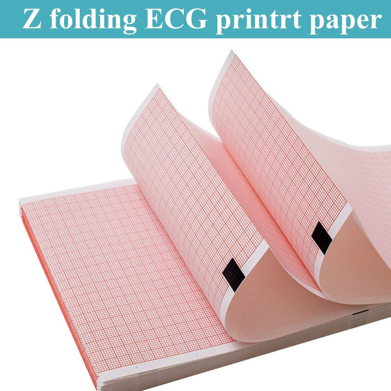 EKG Paper, 108mm X 140mm X 140 Sheets, Thermal Recording Sheets for Home Ekg Machine, ECG Chart Paper