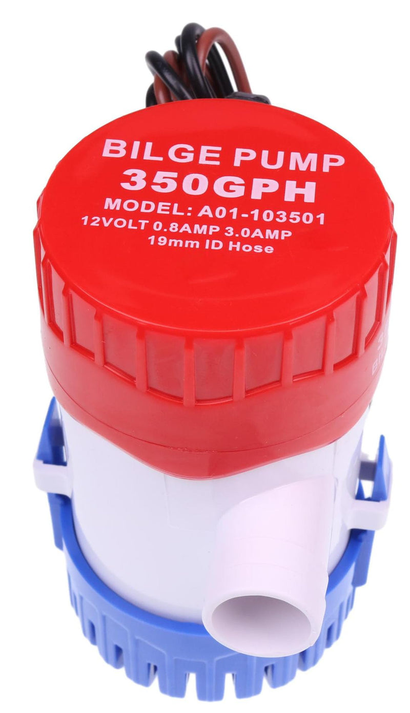 New 360 GPH 24DA Standard Bilge Pump-360, High Flow, Threaded Discharge 12V