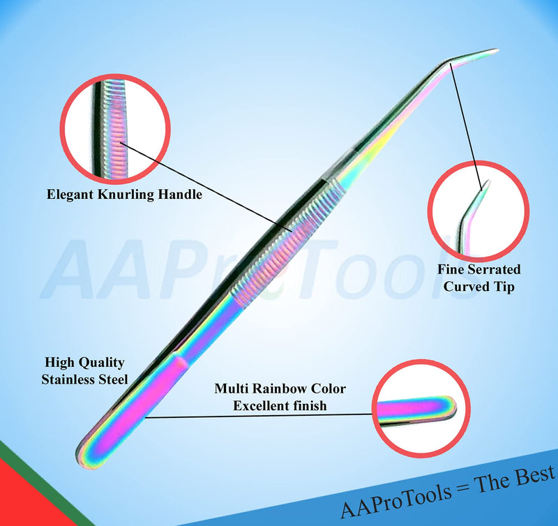 4 Pcs Multi Titanium Rainbow Color Dental Tarter Scraper and Remover Set Stainless Steel with Free Protective Packing