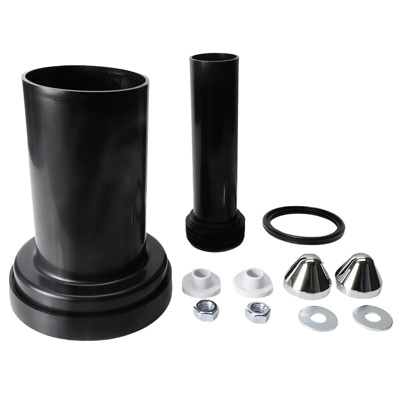 Wall Hung Toilet Connector Set for Geberit 152.404.46.1 Hidden Tank, Wall Hung Toilet Gasket & Toilet Parts, Black Plastic