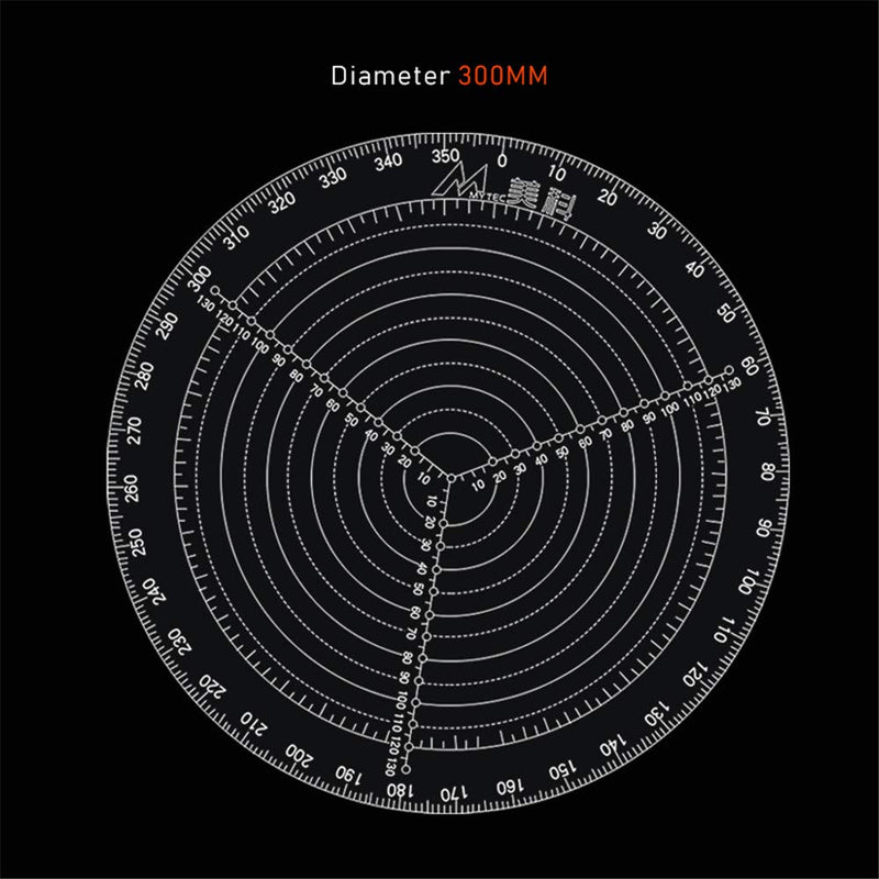300mm /11.8inch Round Center Finder Compass for Wood Turners Lathe Work Clear Acrylic Drawing Circles Diameter