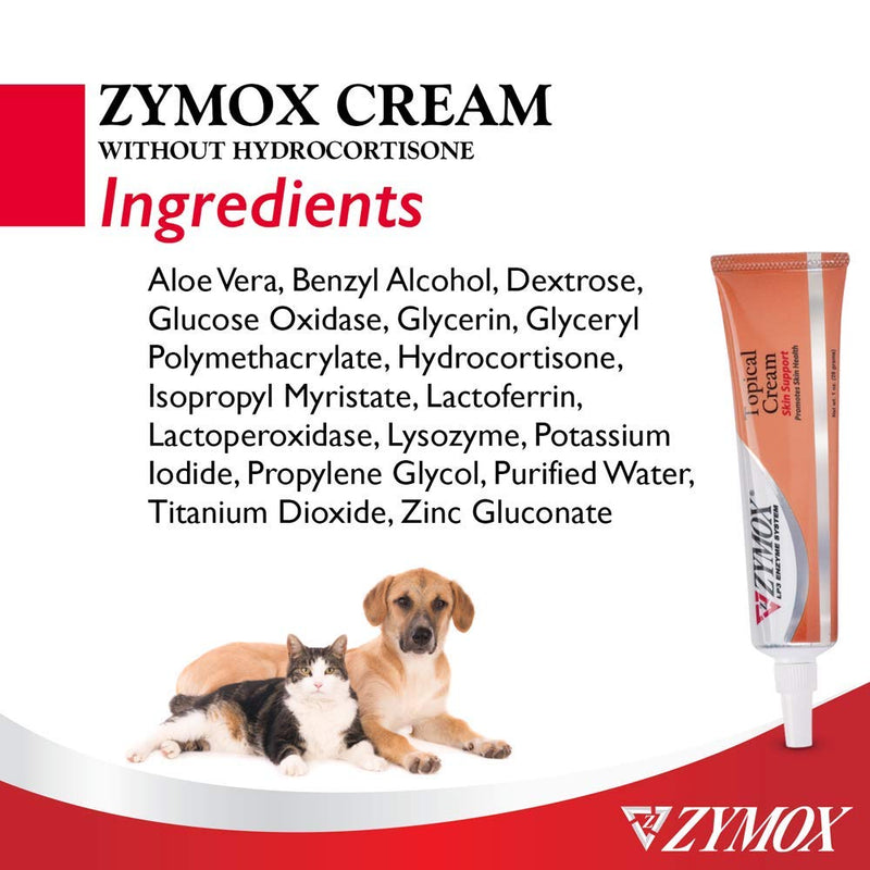 ZYMOX Veterinarian Strength Topical Cream for Dogs and Cats, 1oz - PawsPlanet Australia