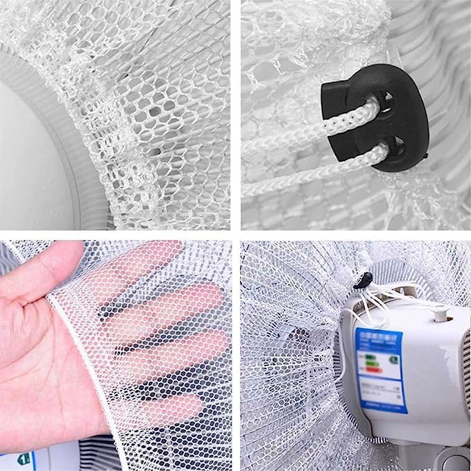 Fan Cover, Fan Safety Cover, Safety Net, Fan Cover, Prevents Finger Pinching, Household Cover, Fan Storage Bag, For Commercial Use, 1 Piece, For Blade Diameter 19.7 - 27.6 inches (50 - 70 cm), Compatible with 20 inches - NewNest Australia