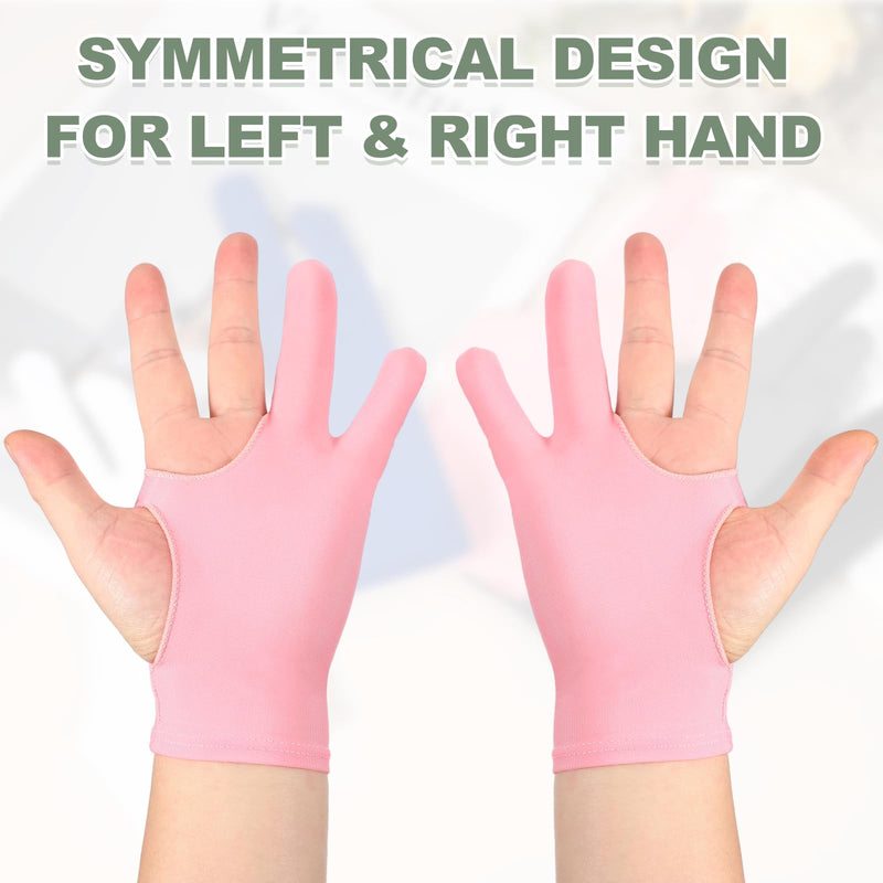 HARFINGTON Artist Drawing Glove, Breathable Graphics Painting Glove Pink Size M