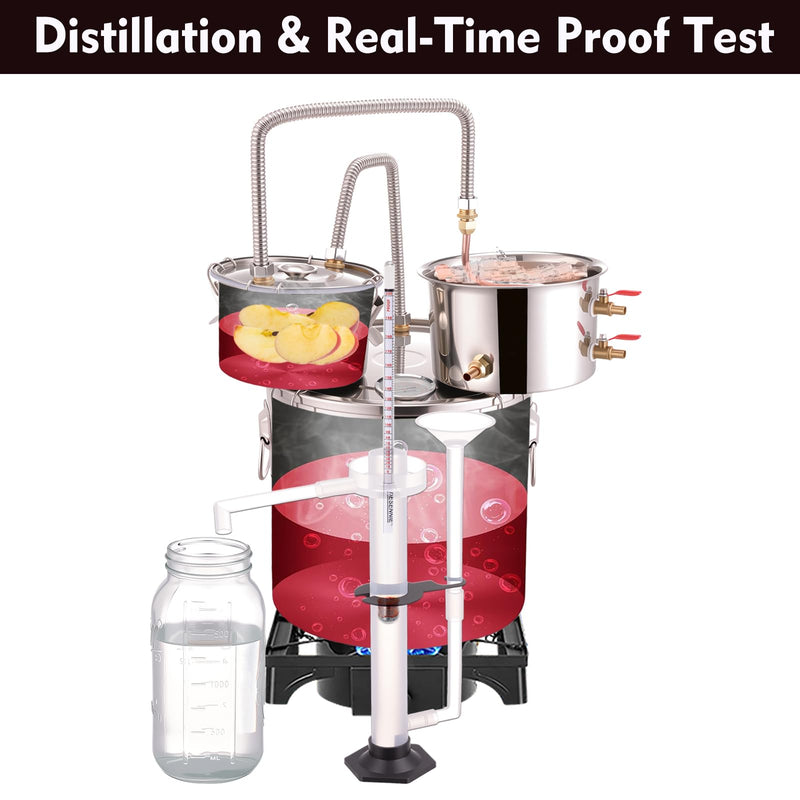 Proofing Parrot for Distilling Distillation Shine Stills Homebrew with Alcometer Proof & Tralle Hydrometer Distiller Accessories Alcohol Measuring Tools Proofing Parrot Alcoholmeter Test Kit