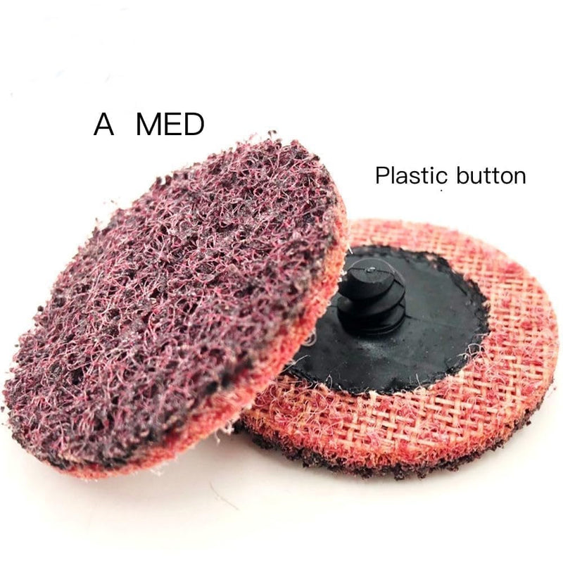 Premium SIGNI R-Type 2 inch Maroon Medium Abrasive Non Woven Nylon Surface Conditioning Disc Quick Change Disc for Rust Removal, Polishing and Finishing (25pcs) Maroon Midium