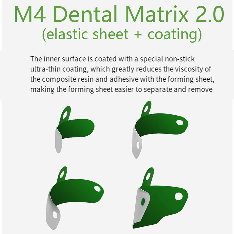 100Pcs Dental Matrix Bands with Non Stick Coated,Dental Metal Sectional Contoured Orthodontic Molar Bands for Tooth Repair, Protect Adjacent (100Pcs 4.5mm) 100Pcs 4.5mm
